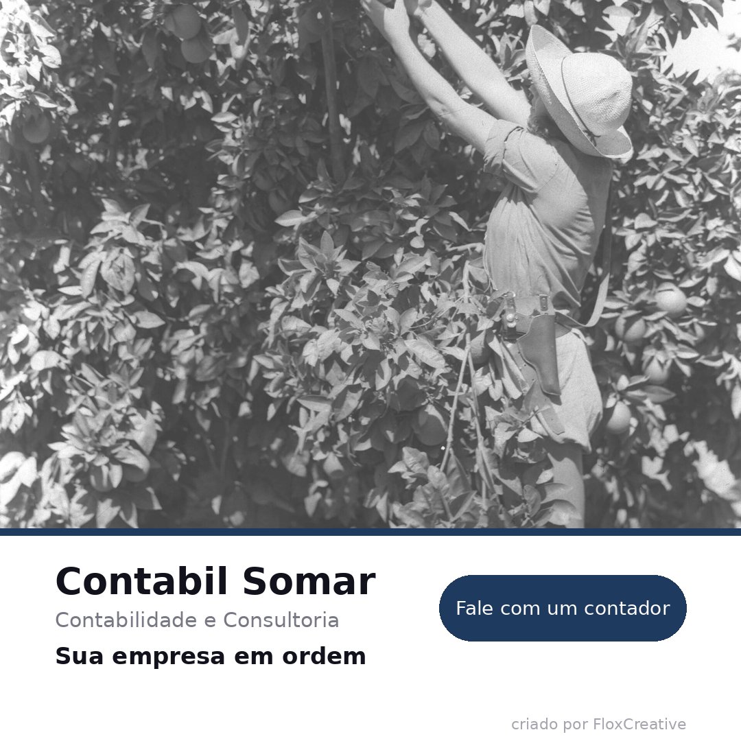 Peça com foto real criada para o escritório fictício Contábil Somar
